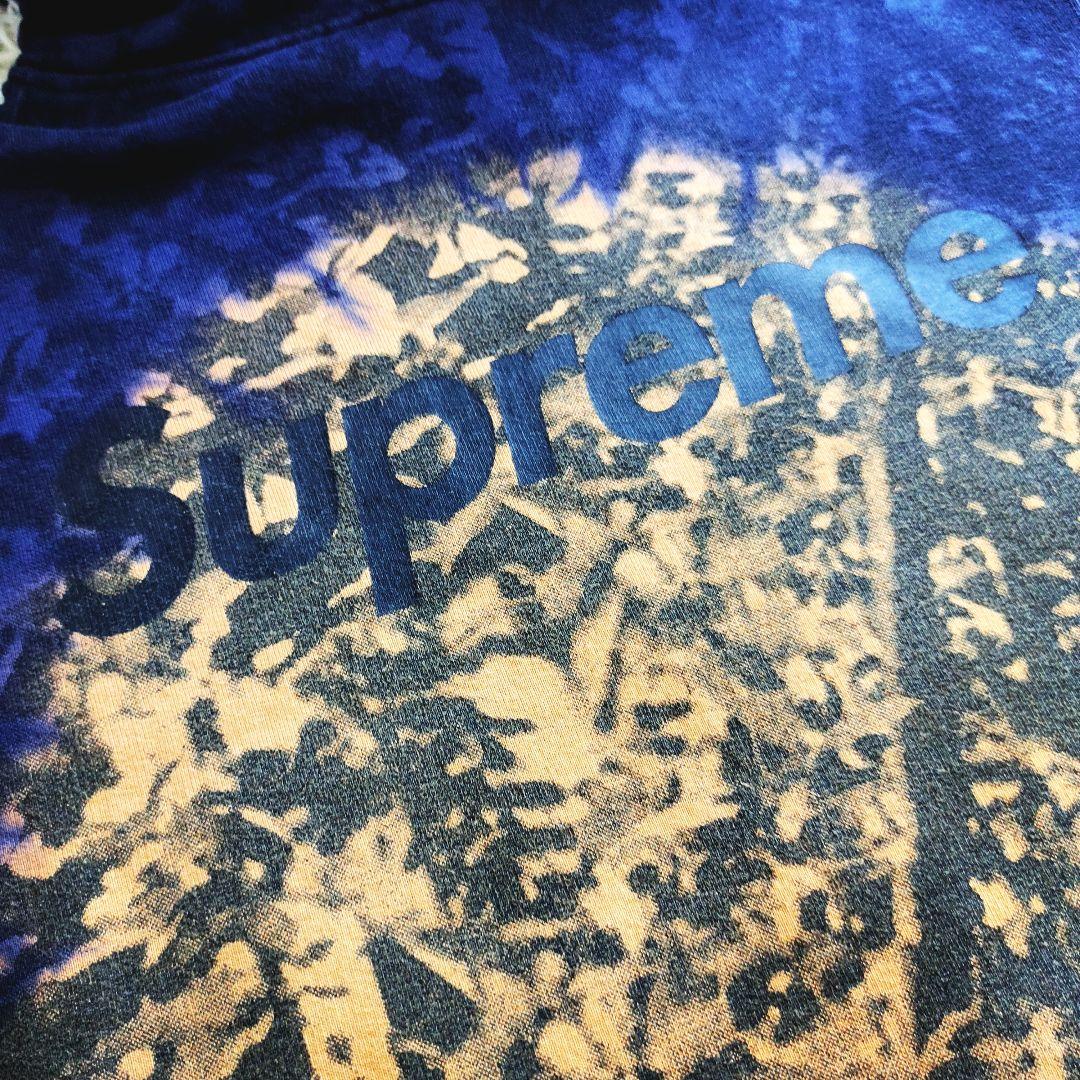 シュプリーム パーカー プルオーバー ビッグロゴ プリント カモフラ