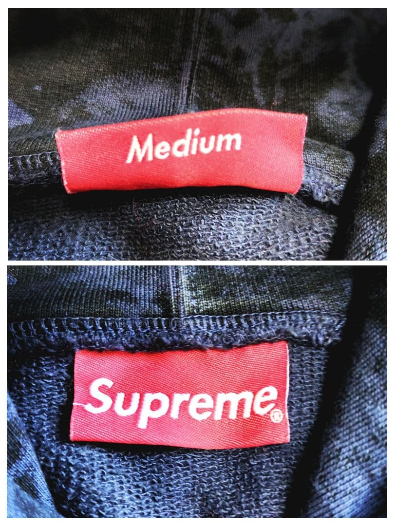 シュプリーム パーカー プルオーバー ビッグロゴ プリント カモフラ