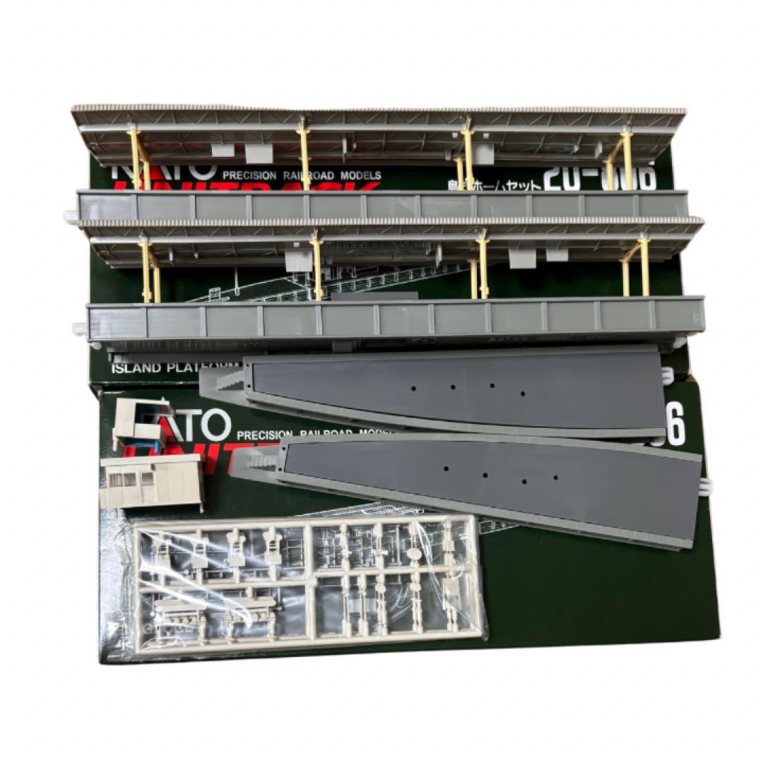 Nゲージ KATO 20-806 島式ホームセット20-401 複線高架直線線路