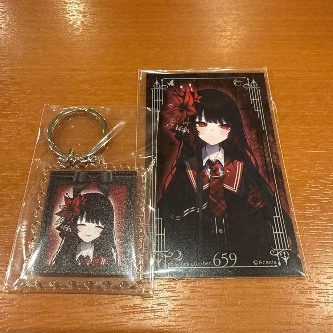 二階堂ヒロ　魔法少女ノ魔女裁判 まのさば 郵便局 遺書カード キーホルダー 桜羽エマ 魔法少女ノ魔女裁判 まのさば 郵便局 遺書カード