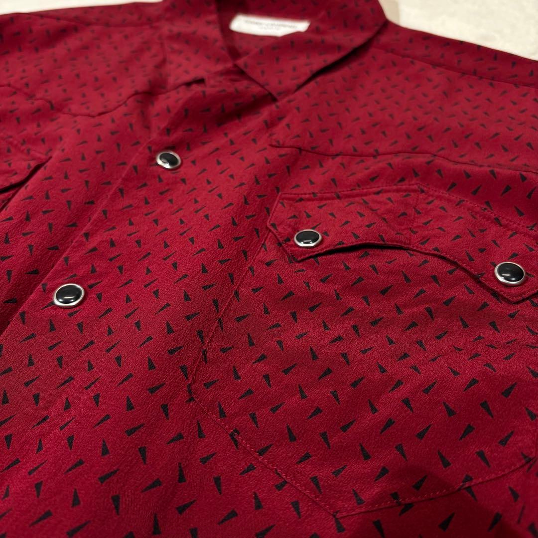 《美品》登坂広臣着用 Saint Laurent paris 総柄 シルクシャツ