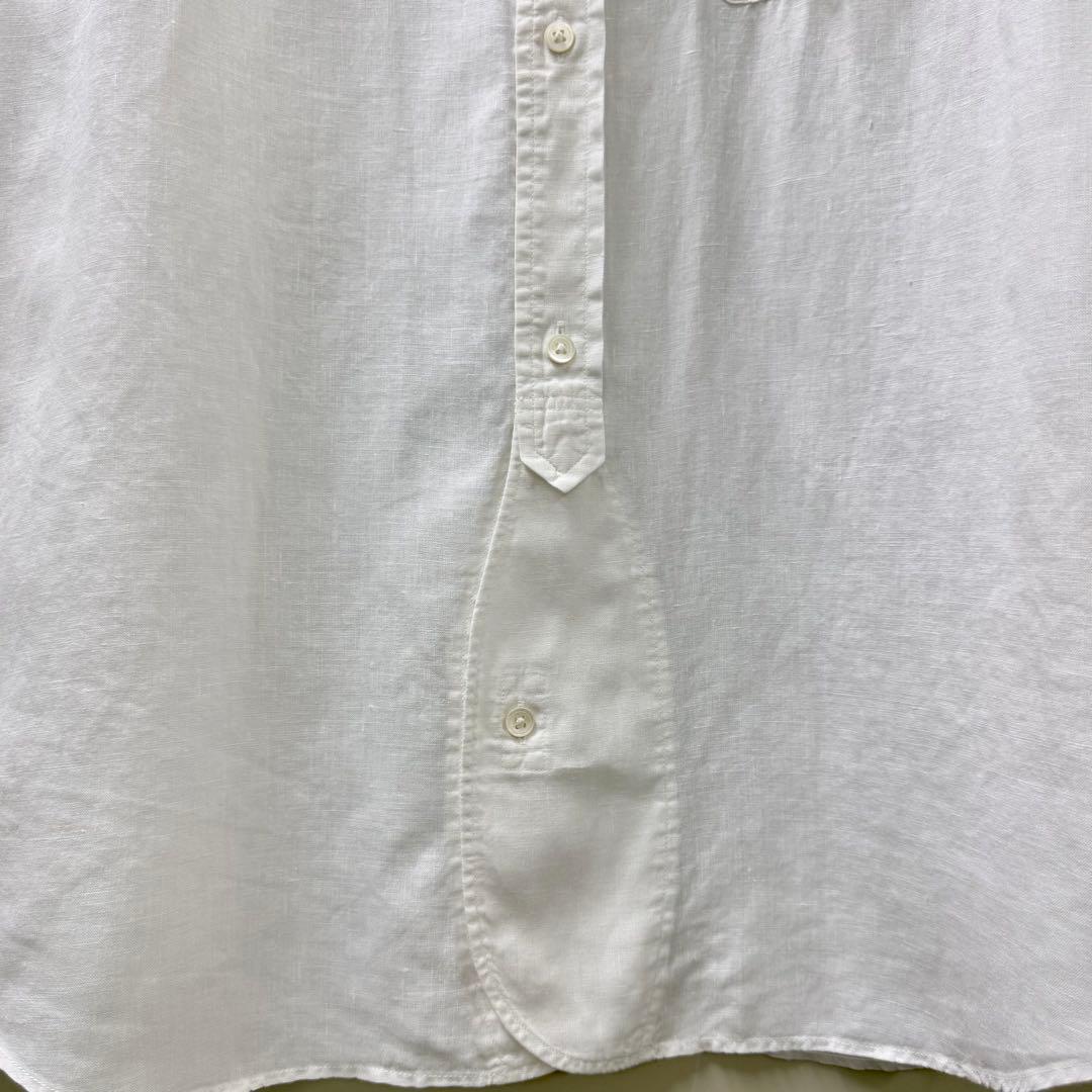 Nigel Cabourn ブリティッシュオフィサーズシャツ -リネン52白