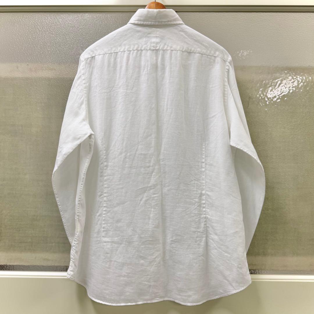 Nigel Cabourn ブリティッシュオフィサーズシャツ -リネン52白