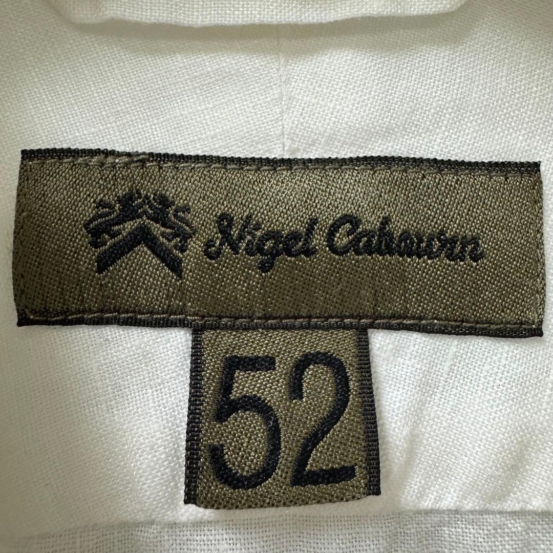 Nigel Cabourn ブリティッシュオフィサーズシャツ -リネン52白