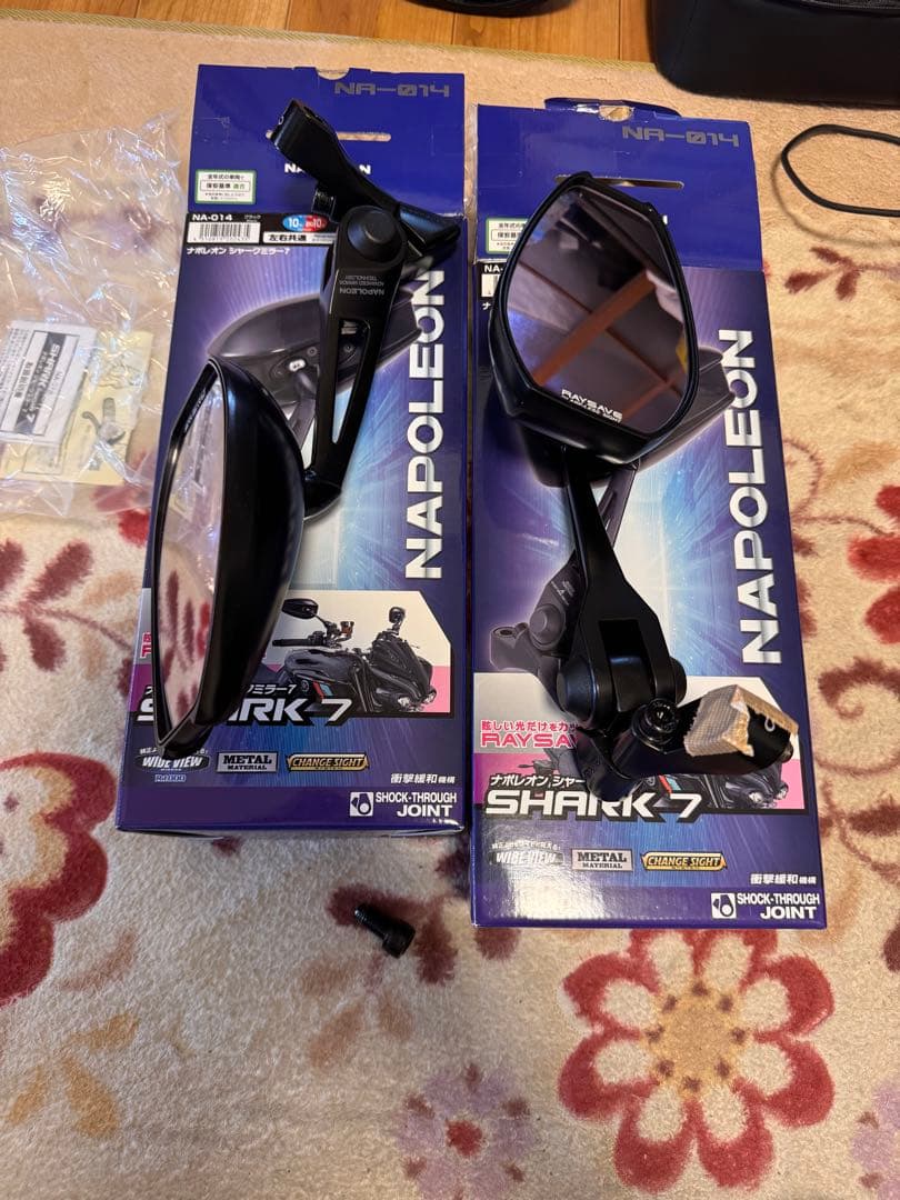ナポレオンシャークミラー7 NA-014 箱完備　左右セット ユアサプライムス.com｜タナックス ナポレオン シャークミラー6
