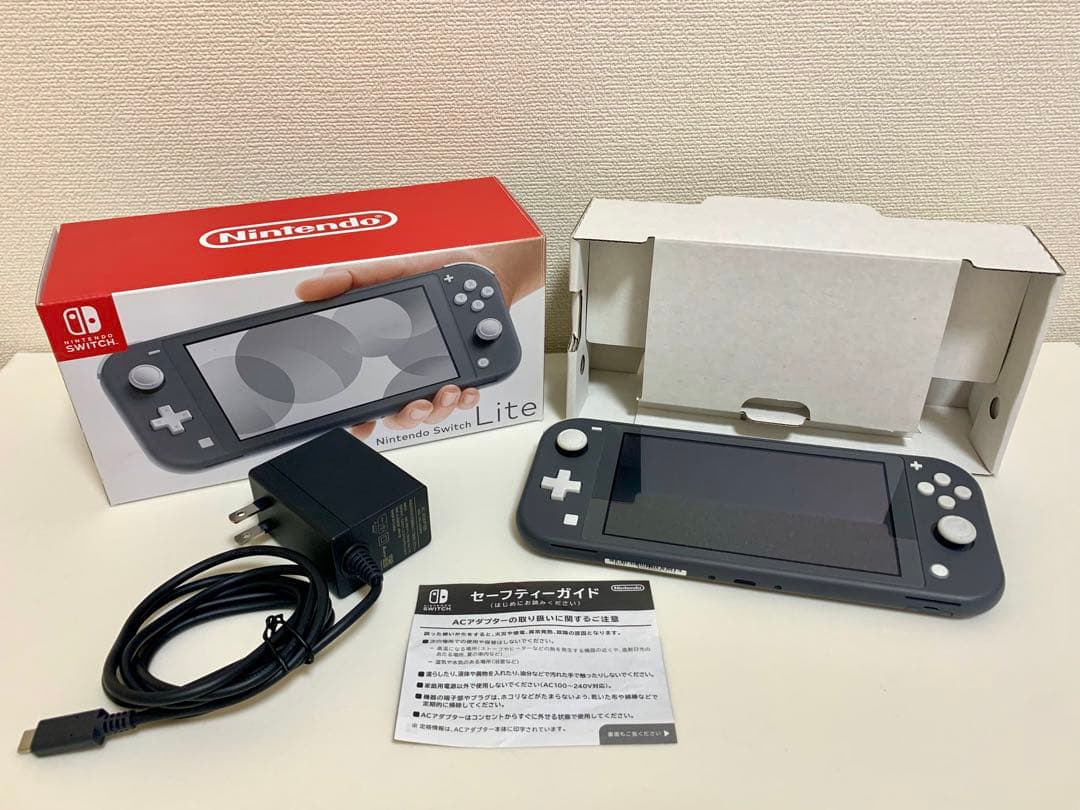 ニンテンドースイッチLite／グレー/ACアダプター（社外品）Nintendo