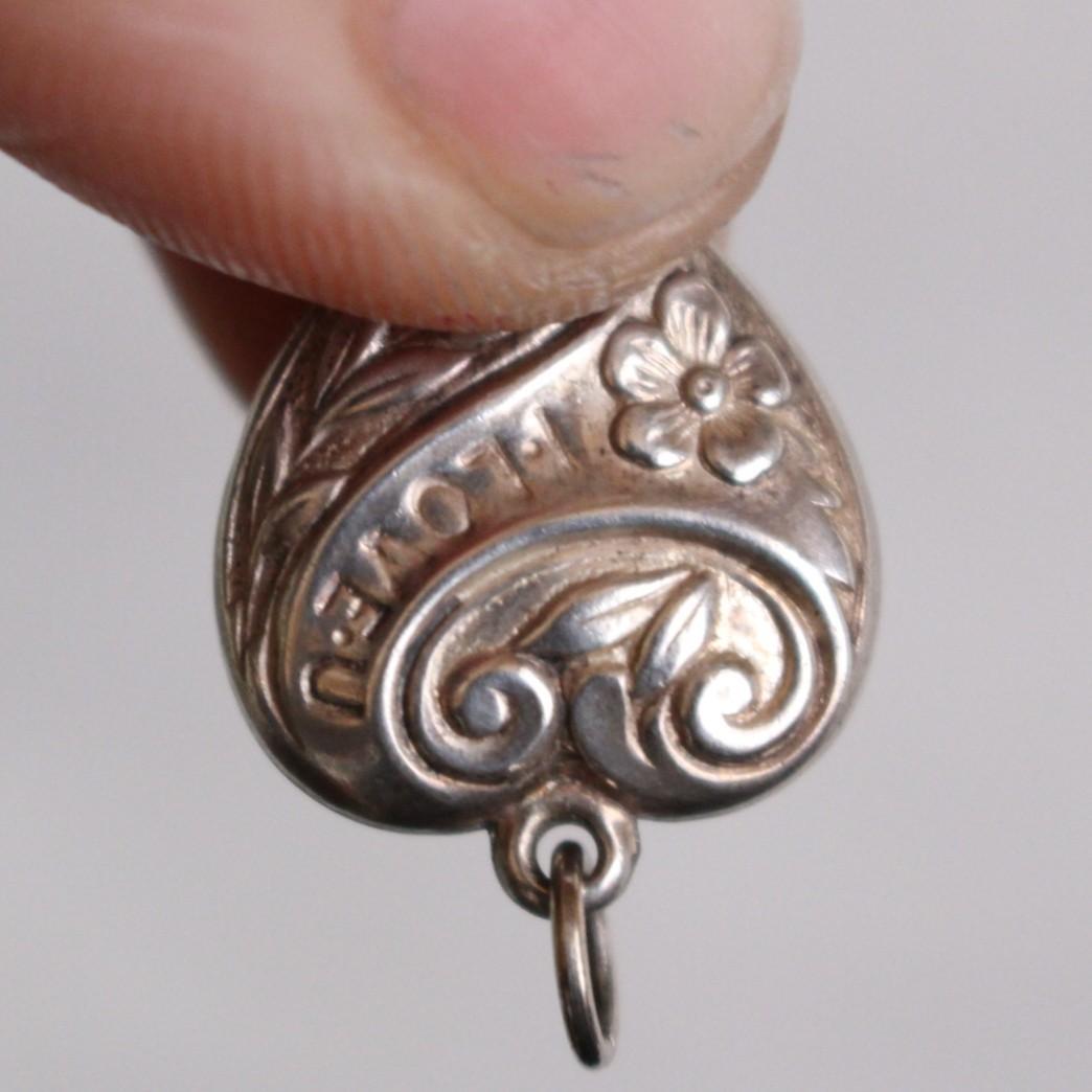 30s スウィートハートジュエリー シルバー ギフトに ILOVEU 勿忘草