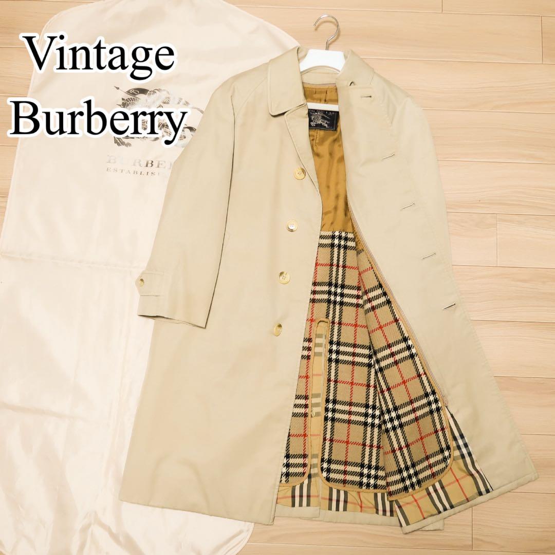 貴重 ビンテージ バーバリー ステンカラーコート ライナー付 BURBERRY