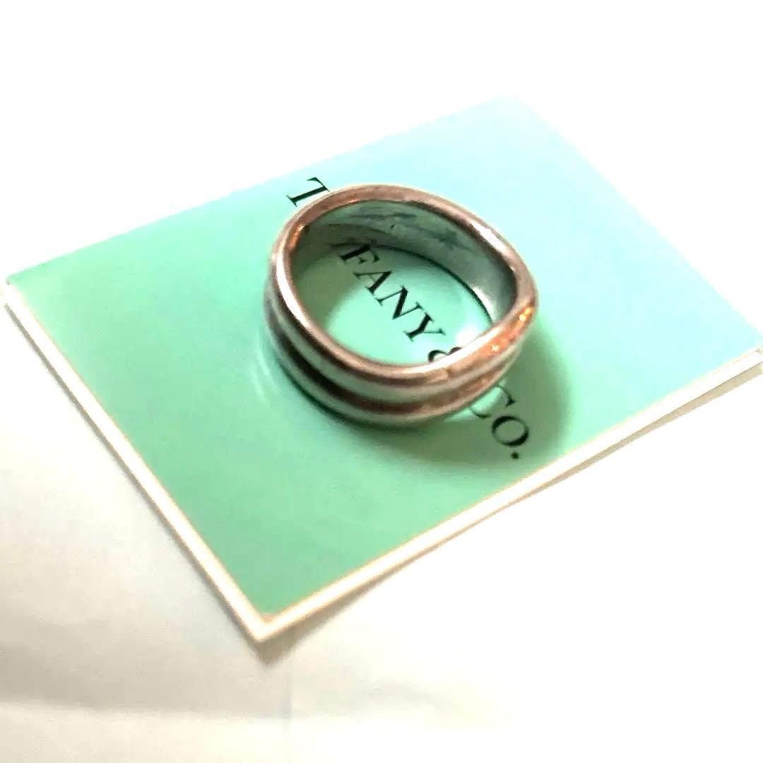 ティファニー　ダブルカーブドリング　シルバー　ユニセックス　18号 TIFFANY&Co.（ティファニー） 11号 リング・指輪 カーブドハート