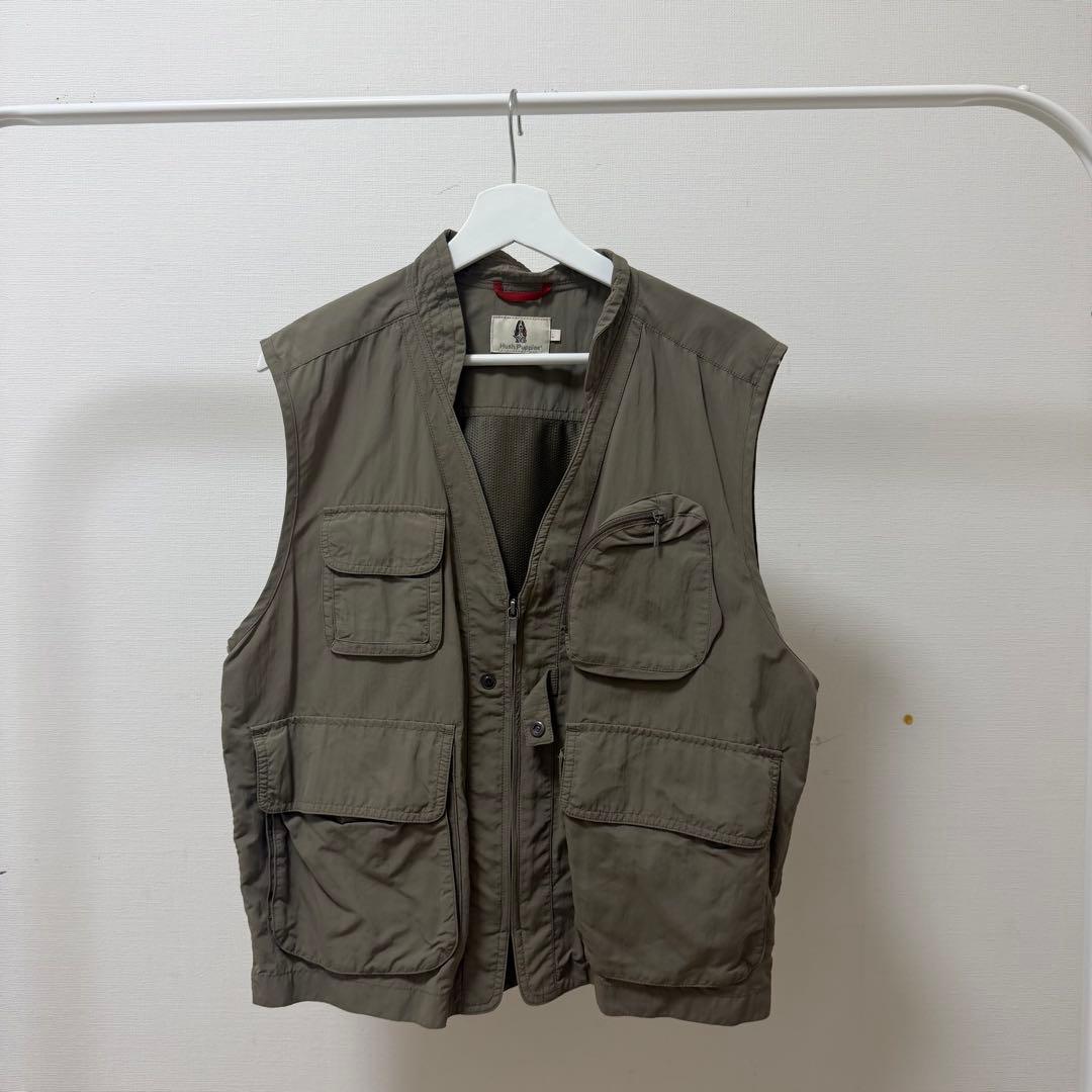 Hush Puppies フィッシングベスト カーキ - メルカリ