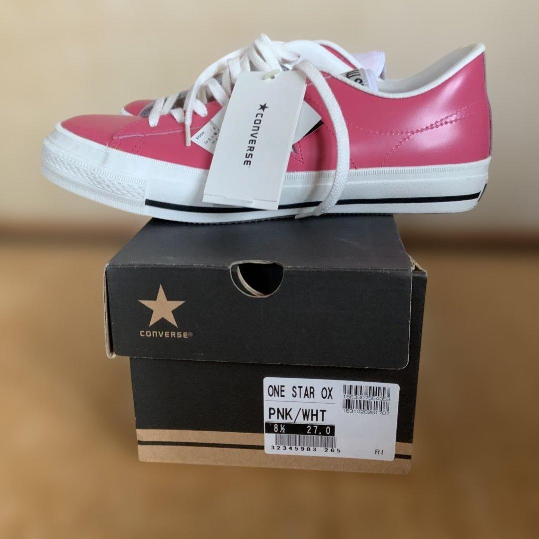 【新品未使用】CONVERSE ワンスターOX ピンク/ホワイト 27.0cm