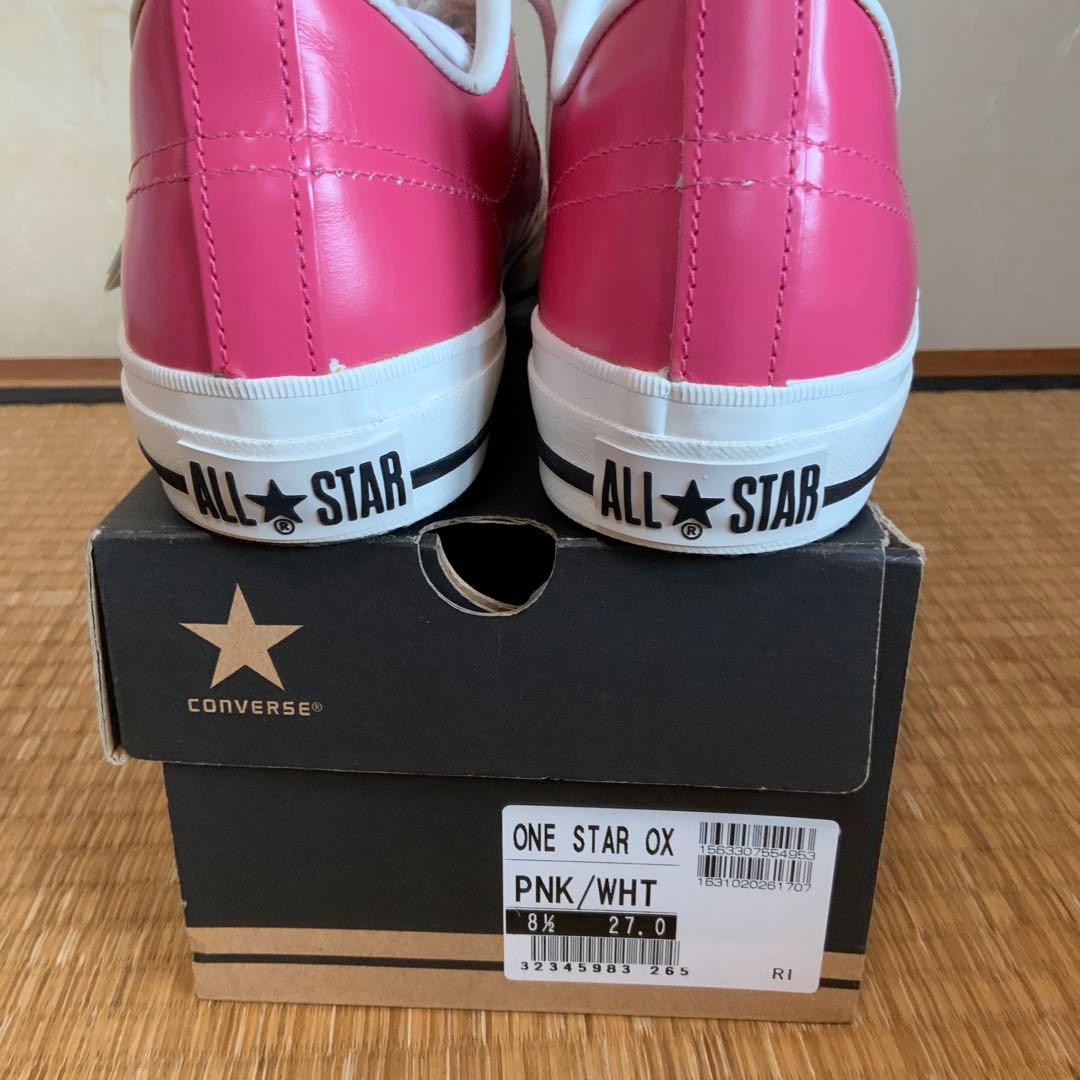 【新品未使用】CONVERSE ワンスターOX ピンク/ホワイト 27.0cm