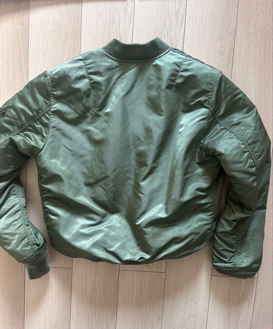 アルファ オリーブグリーン MA-1 フライトジャケット - メルカリ