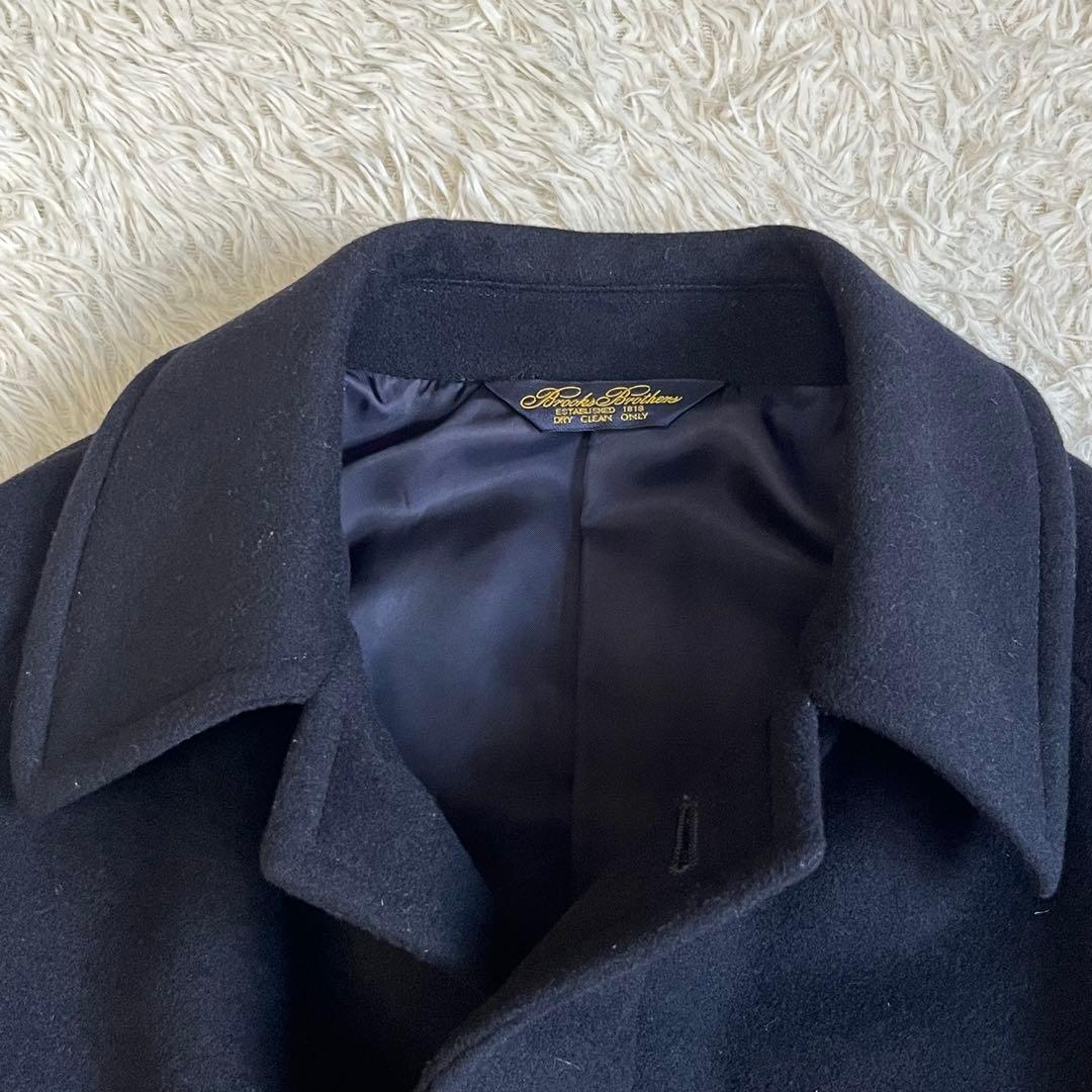 美品】ブルックスブラザーズ 比翼 ステンカラーコート カシミア混