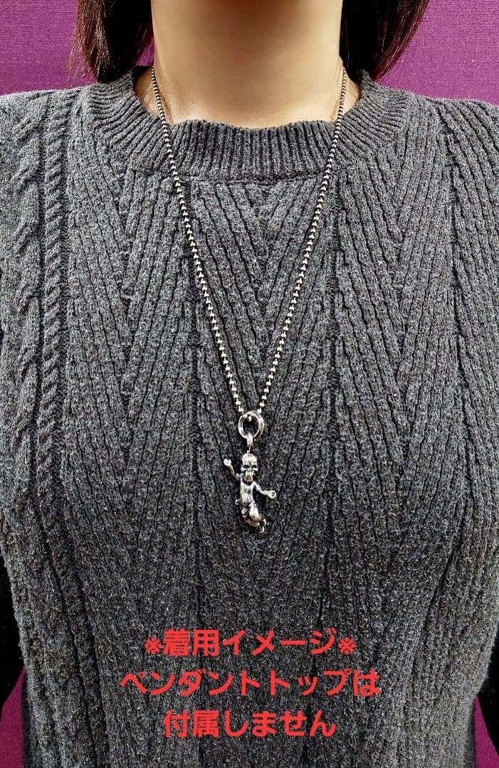 初期\"STERLING\"刻印 59.5cm クロムハーツ 純正ボールチェーン ①