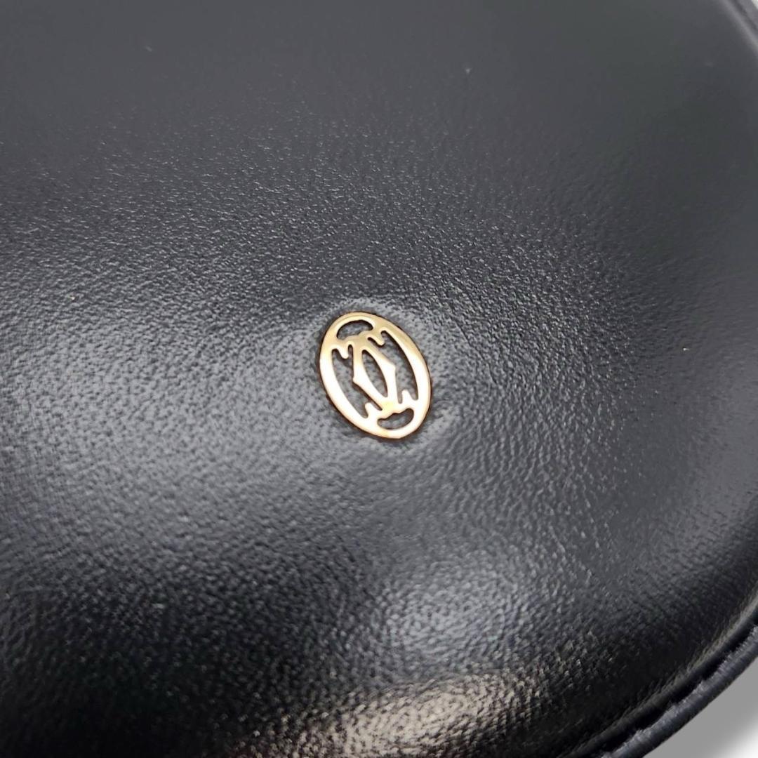 カルティエ ケース《マストドゥカルティエ》カーフレザー 黒 美品 未使用級