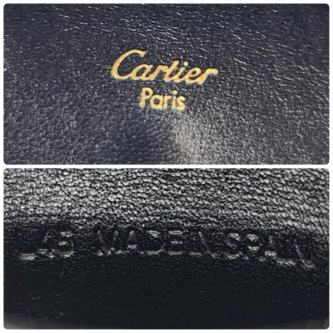 カルティエ ケース《マストドゥカルティエ》カーフレザー 黒 美品 未使用級