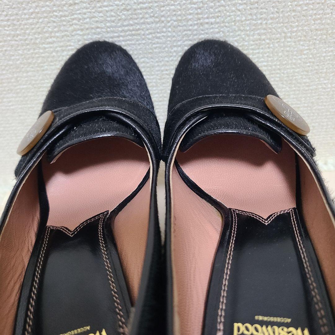 Vivienne Westwood ハラコ パンプス オーブ ロゴ 23.5cm