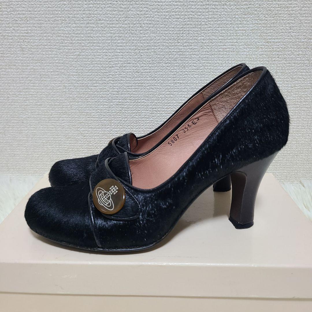 Vivienne Westwood ハラコ パンプス オーブ ロゴ 23.5cm