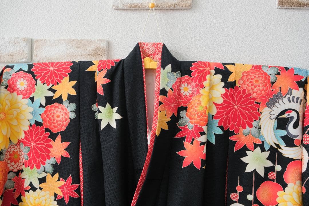 七五三 7歳女の子 着物 鶴模様