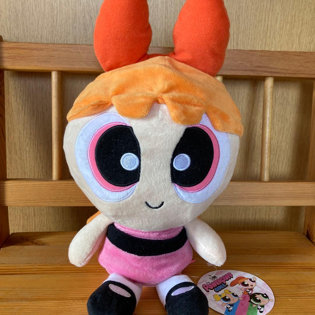 パワーパフガールズ、超激レアバブルスフィギア、ブロッサムぬいぐるみ2種類セット