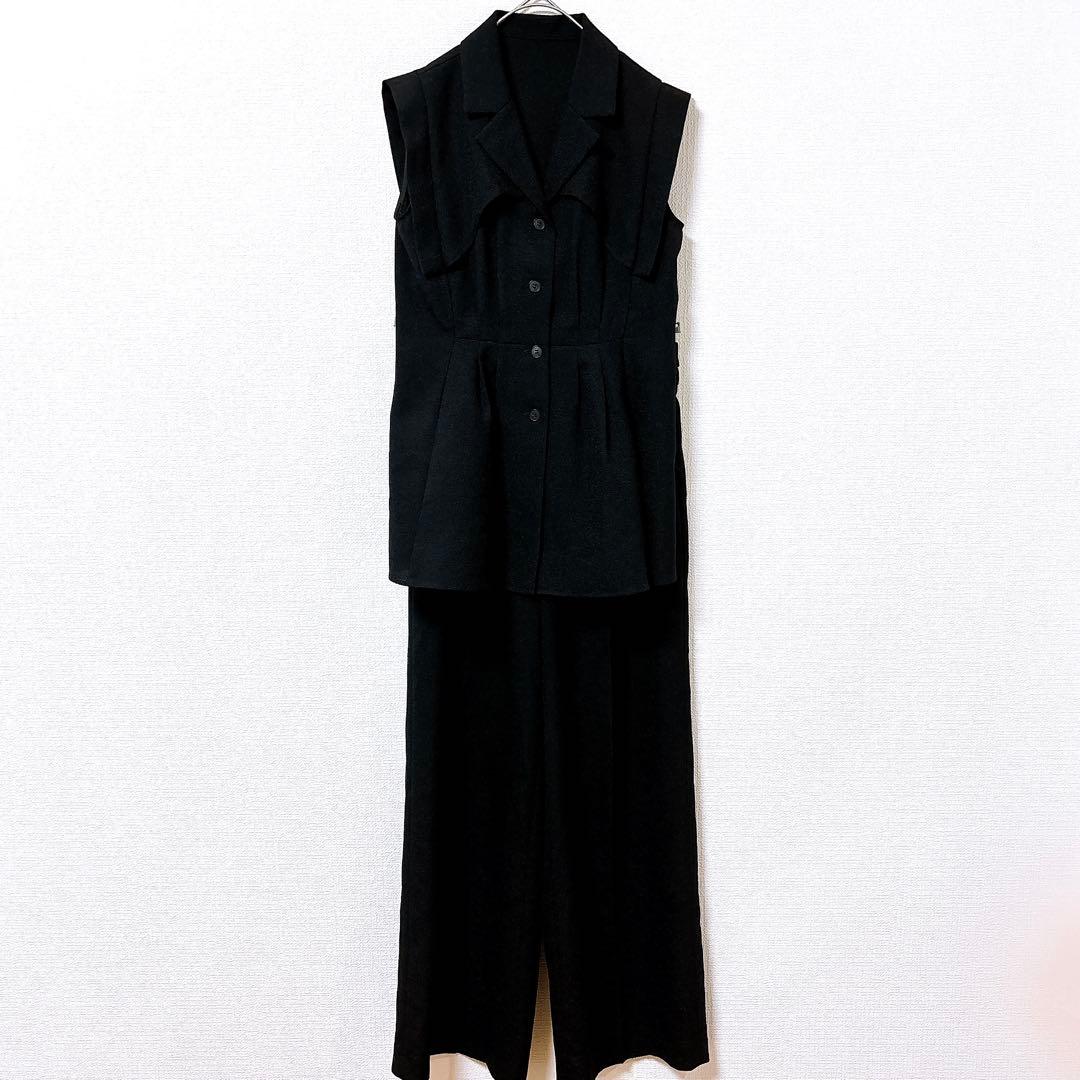 PUBLIC TOKYOリネンライクオープンカラーブラウスパンツ セットアップ