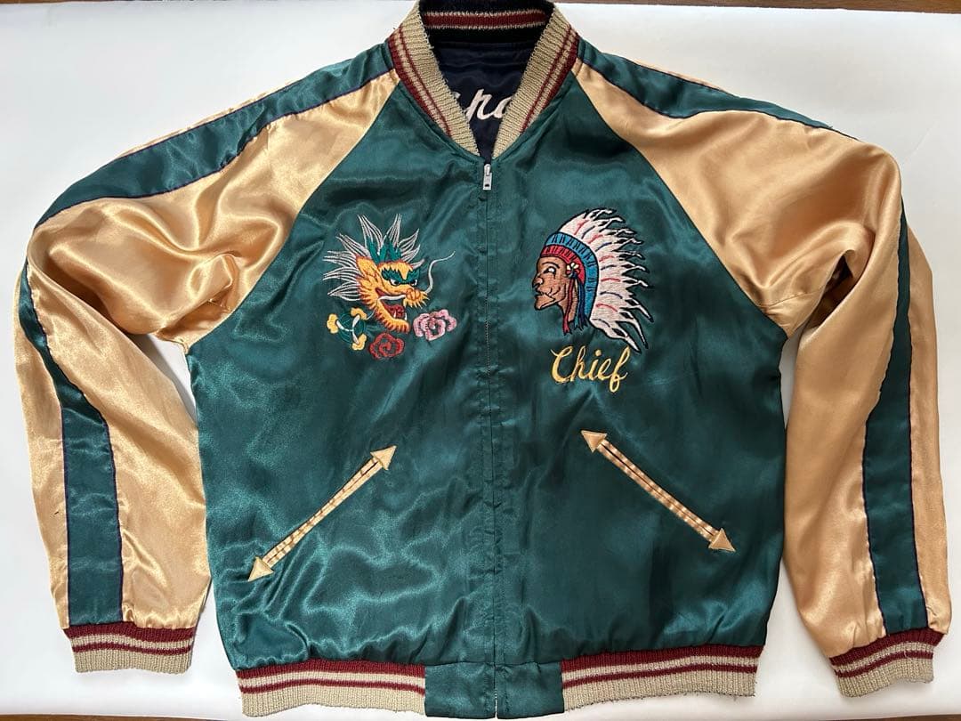 テーラー東洋 TT11381 舞妓×CHIEFリバーシブルスカジャン Mサイズ