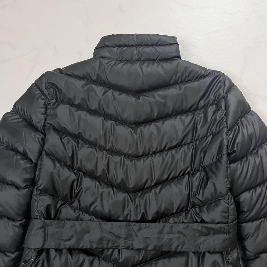 大きいサイズ マックスマーラ ロングダウンコート ベルト 黒 ダブル