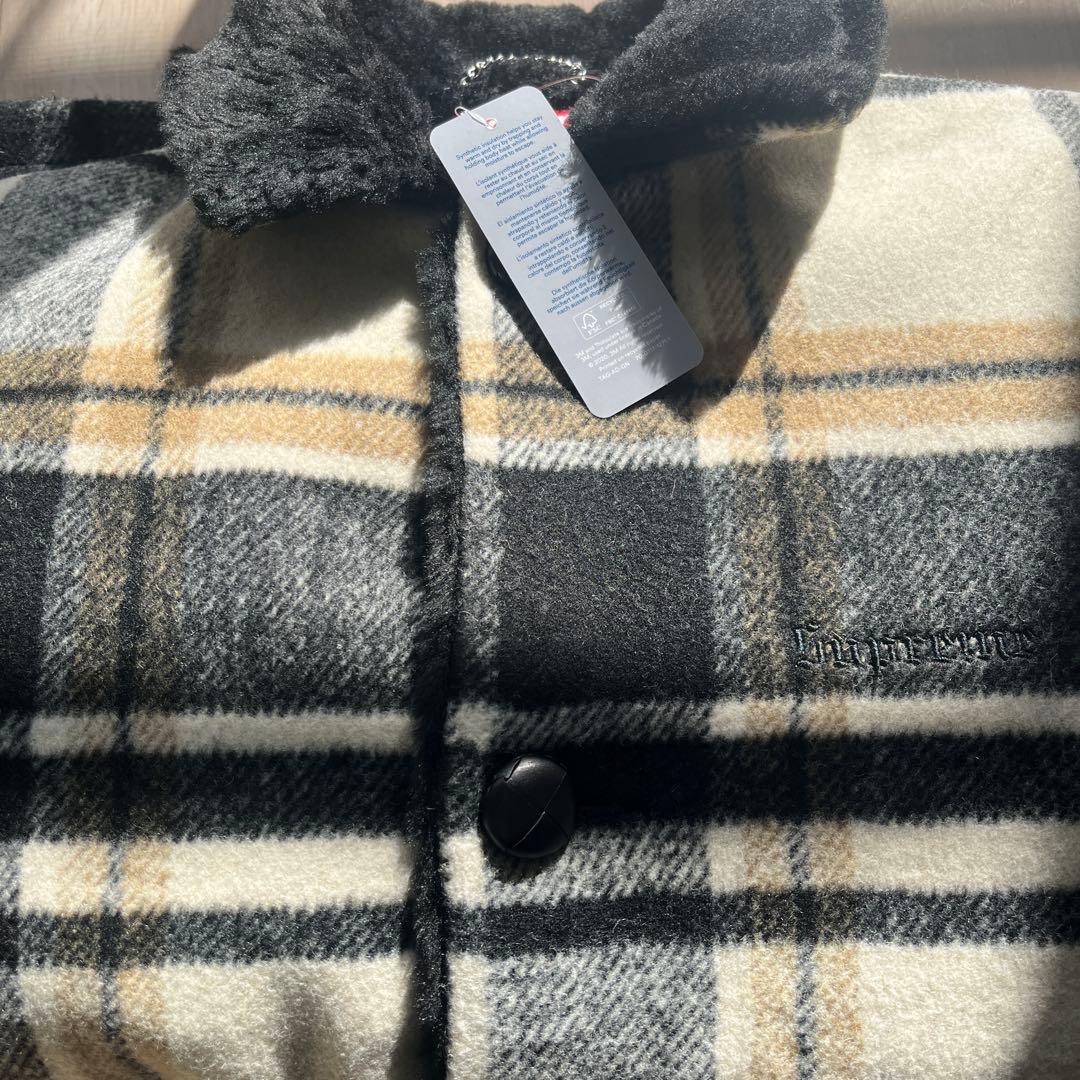 Supreme Plaid Car Coat Cream - メルカリ