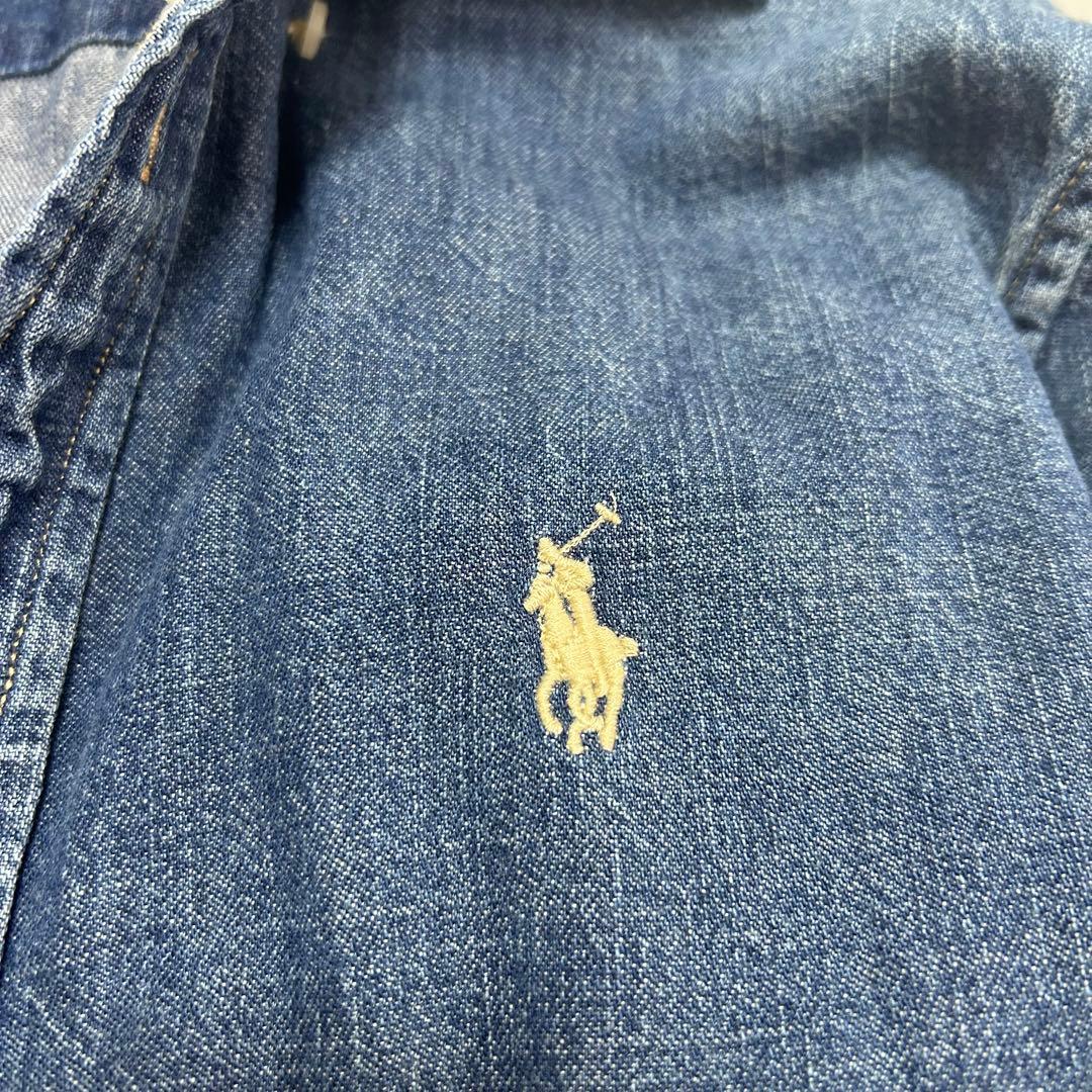 美品✨ラルフローレン ポニー刺繍 デニムシャツワンピース M相当