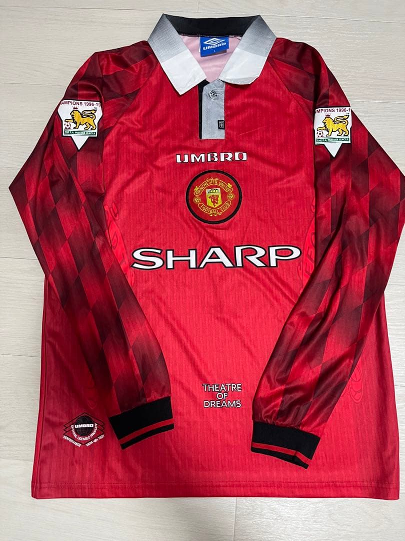 美品]マンチェスターユナイテッド 1996 Lサイズ 長袖 7番 ベッカム