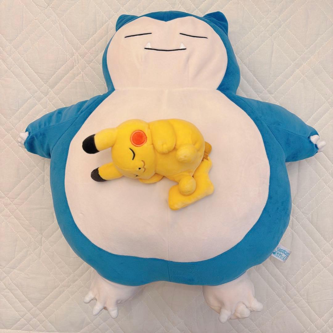 もっちりぬいぐるみ Pokémon Sleep おやすみカビゴン&ピカチュウ