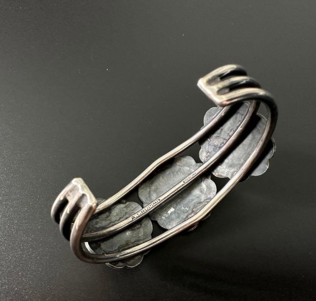 美品】Navajo Andy Cadman 3連コンチョ バングル