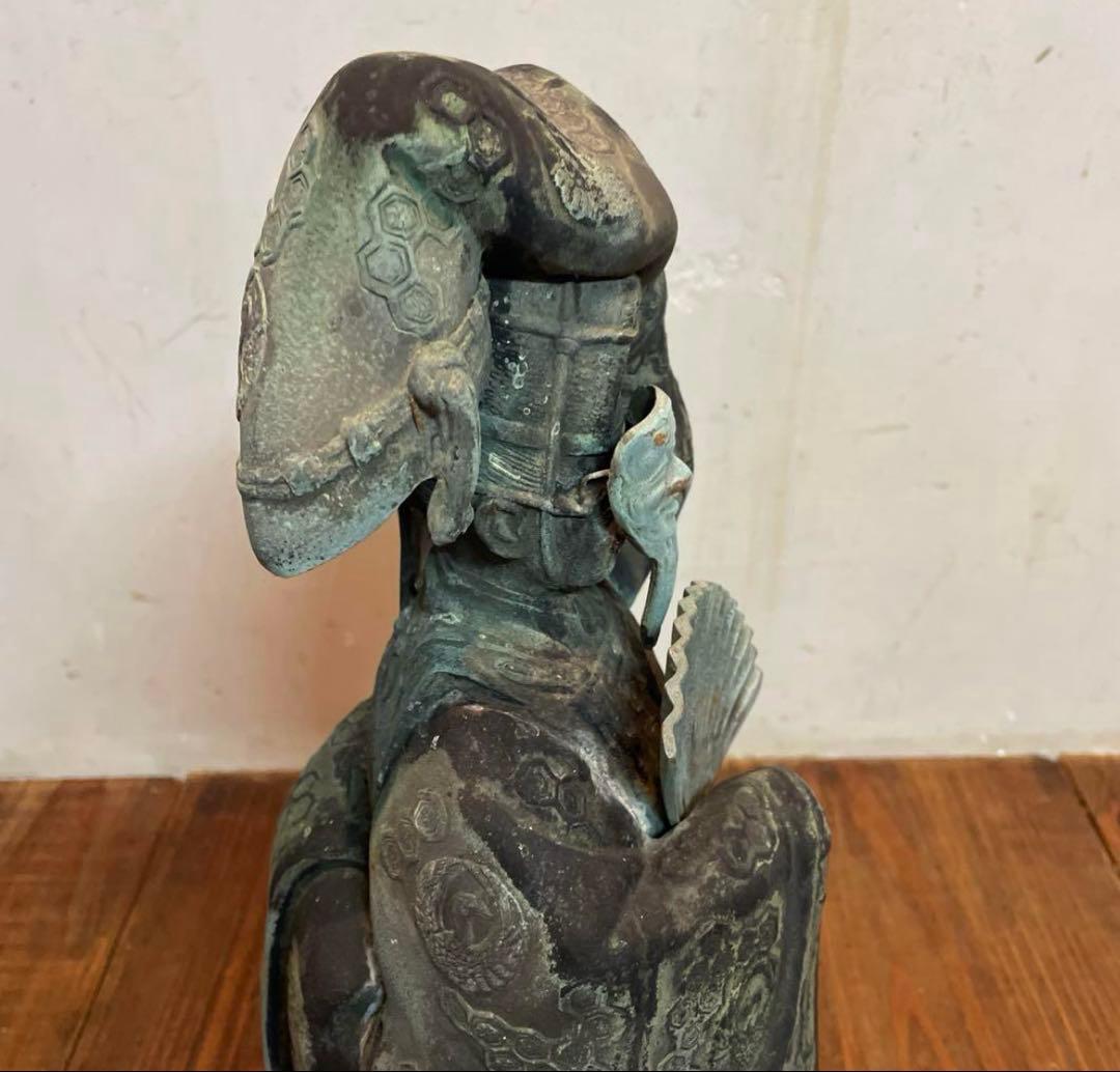 金属製 能楽 翁 置物 オブジェ 年代物 青銅 当時物 - メルカリ
