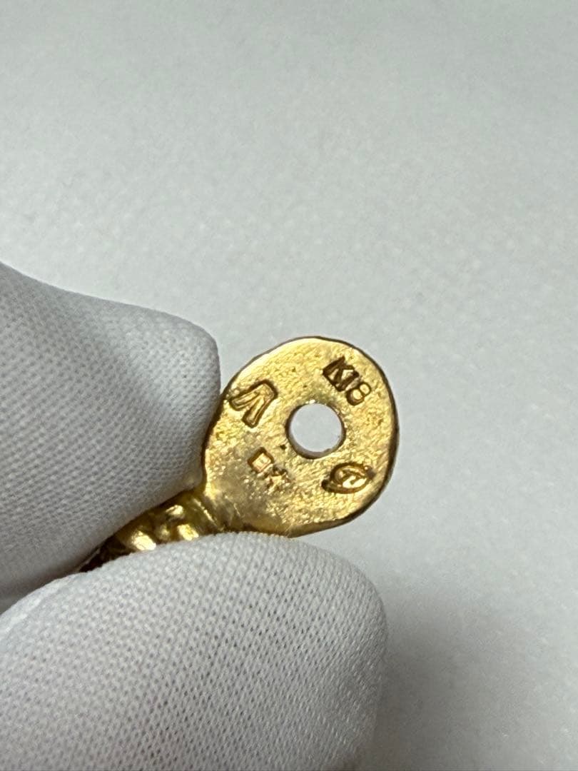 STOP LIGHT K18 全金 スカル ネックレス 3.9g 超希少 高山