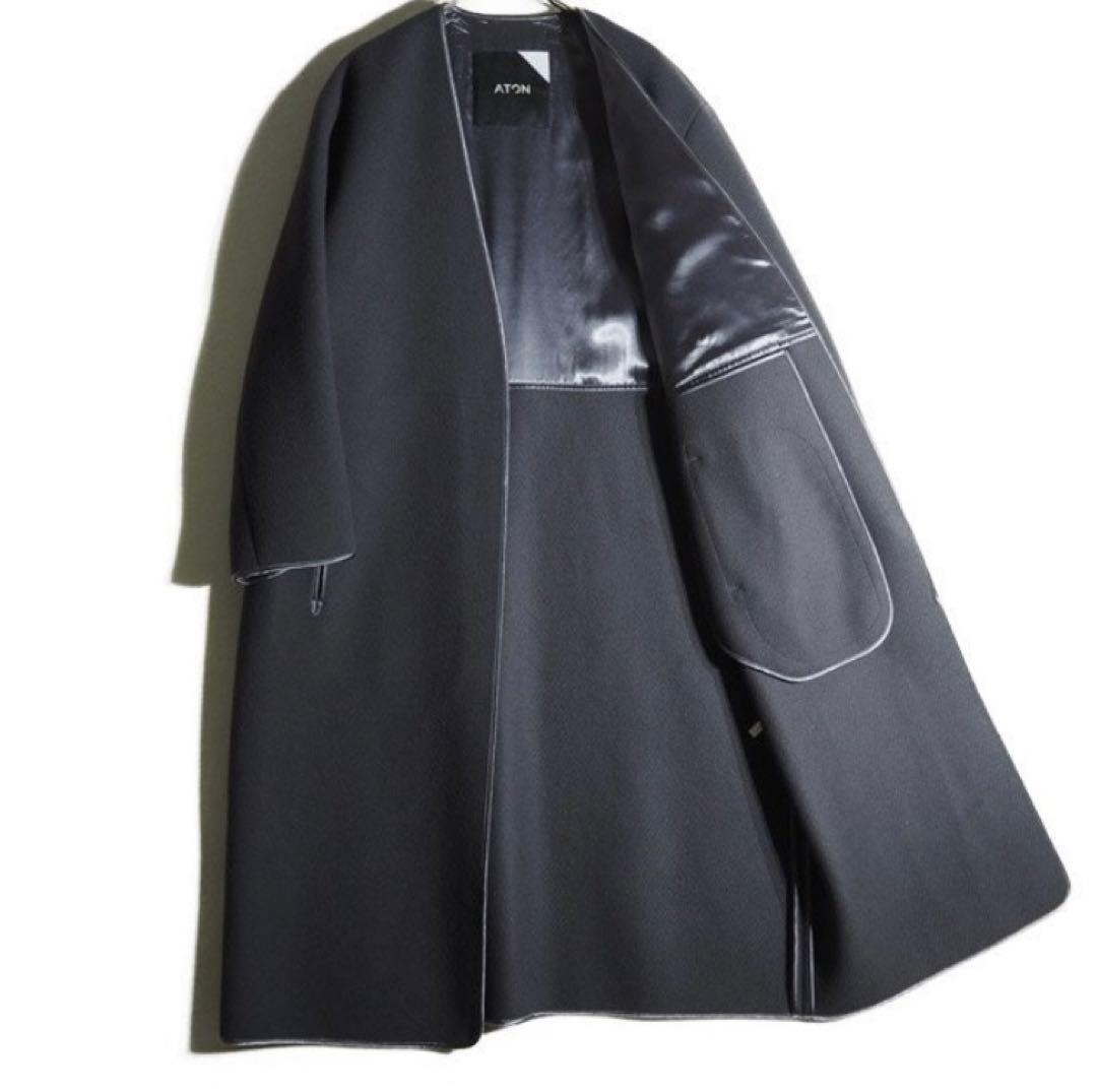 売り切り価格❣️】ATON エイトン パイピングガウンコート - メルカリ