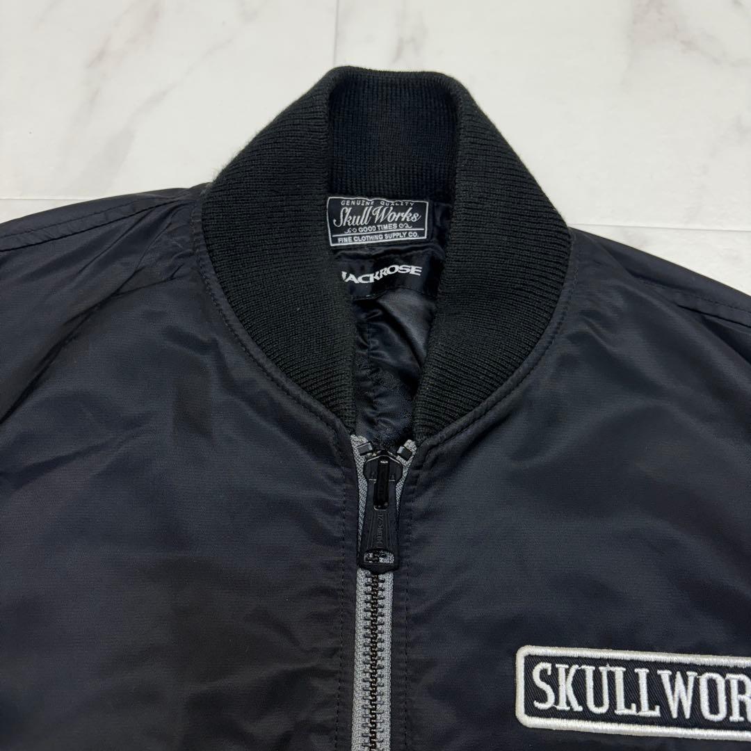 ジャックローズ 武装戦線 前川宗春モデル MA-1スカルワークス 黒