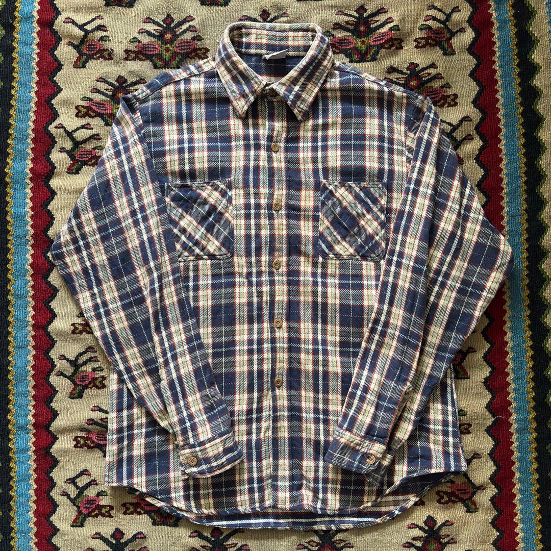 ビンテージビックマックフランネルシャツ70s 80s JCpenney Lサイズ