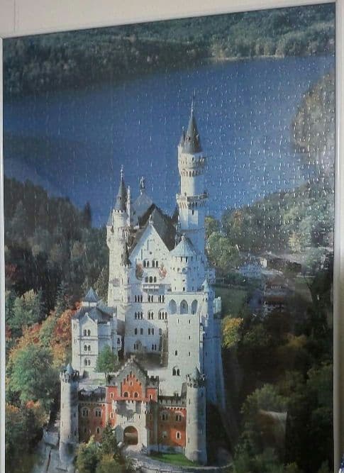 【美品】ノイシュバンシュタイン城 ジグソーパズル 額入り完成品約1000ピース