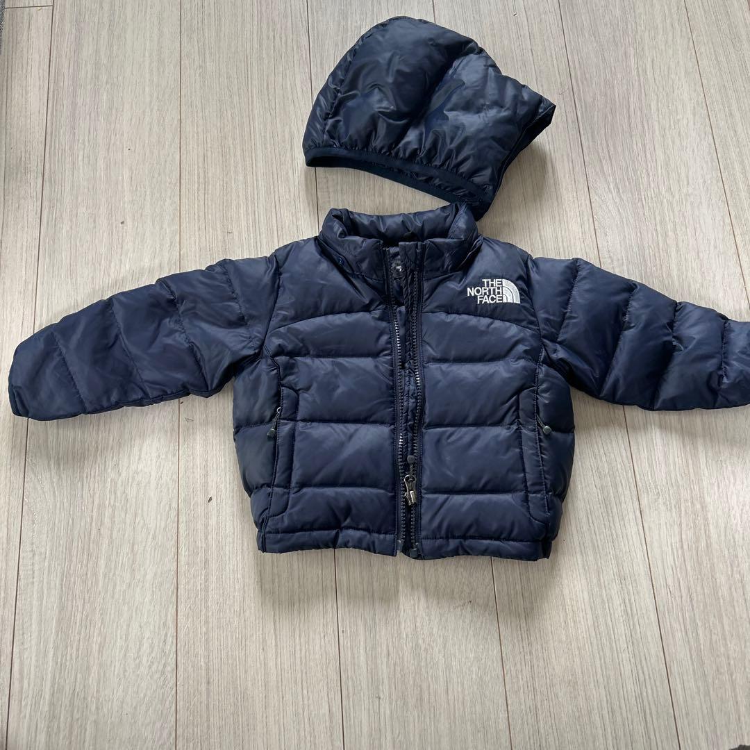 THE NORTH FACE ベビー ダウンジャケット ネイビー - メルカリ