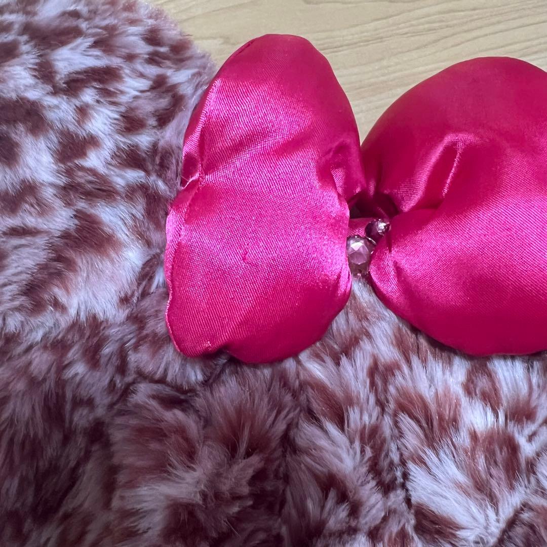 ディズニー 被り物 ヒョウ柄 ファンキャップ ピンク ブラウン 2点