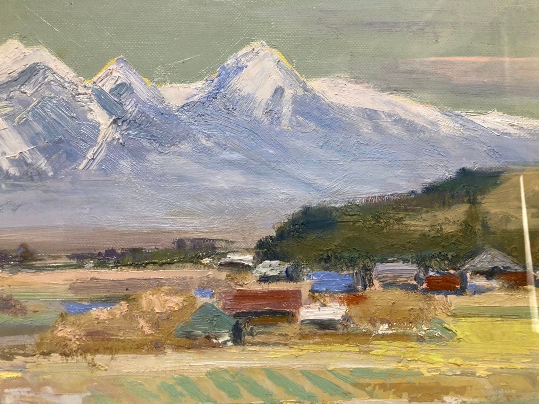 八ヶ岳遠望』☆樽見盛衛☆元流形社顧問☆M12号☆油彩 絵画☆八ヶ岳山