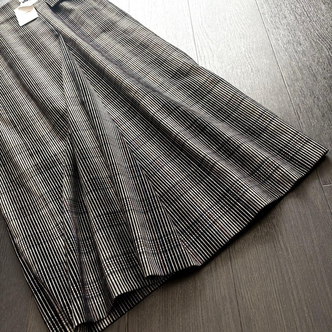 新品CLANE クラネ 厚手チェック折り返しデザインロングスカート