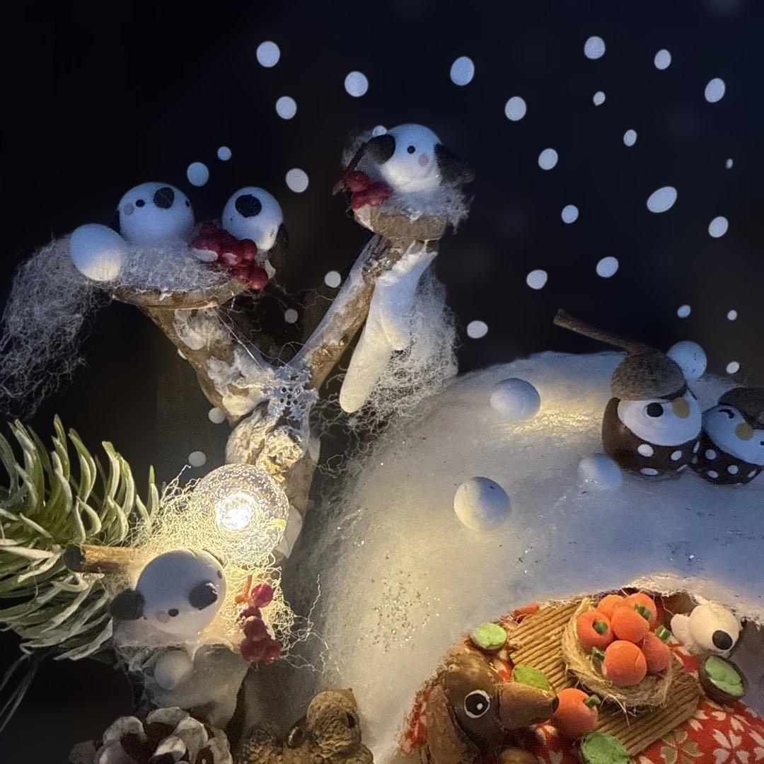 どんぐりアート♡節分オブジェライト＆かまくらオブジェライトダックス