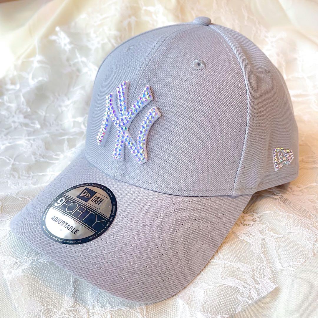 ニューエラ キャップ ラインストーン キラキラ9FORTY オーロラ グレー