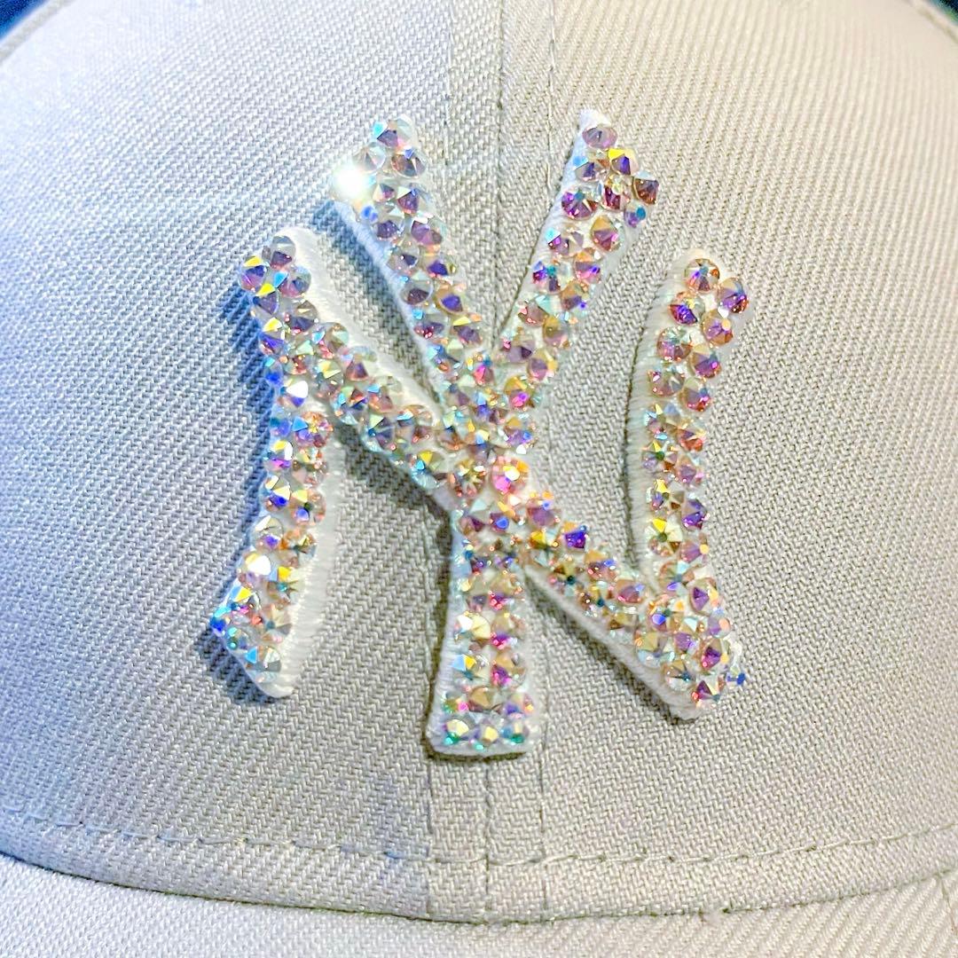 ニューエラ キャップ ラインストーン キラキラ9FORTY オーロラ グレー
