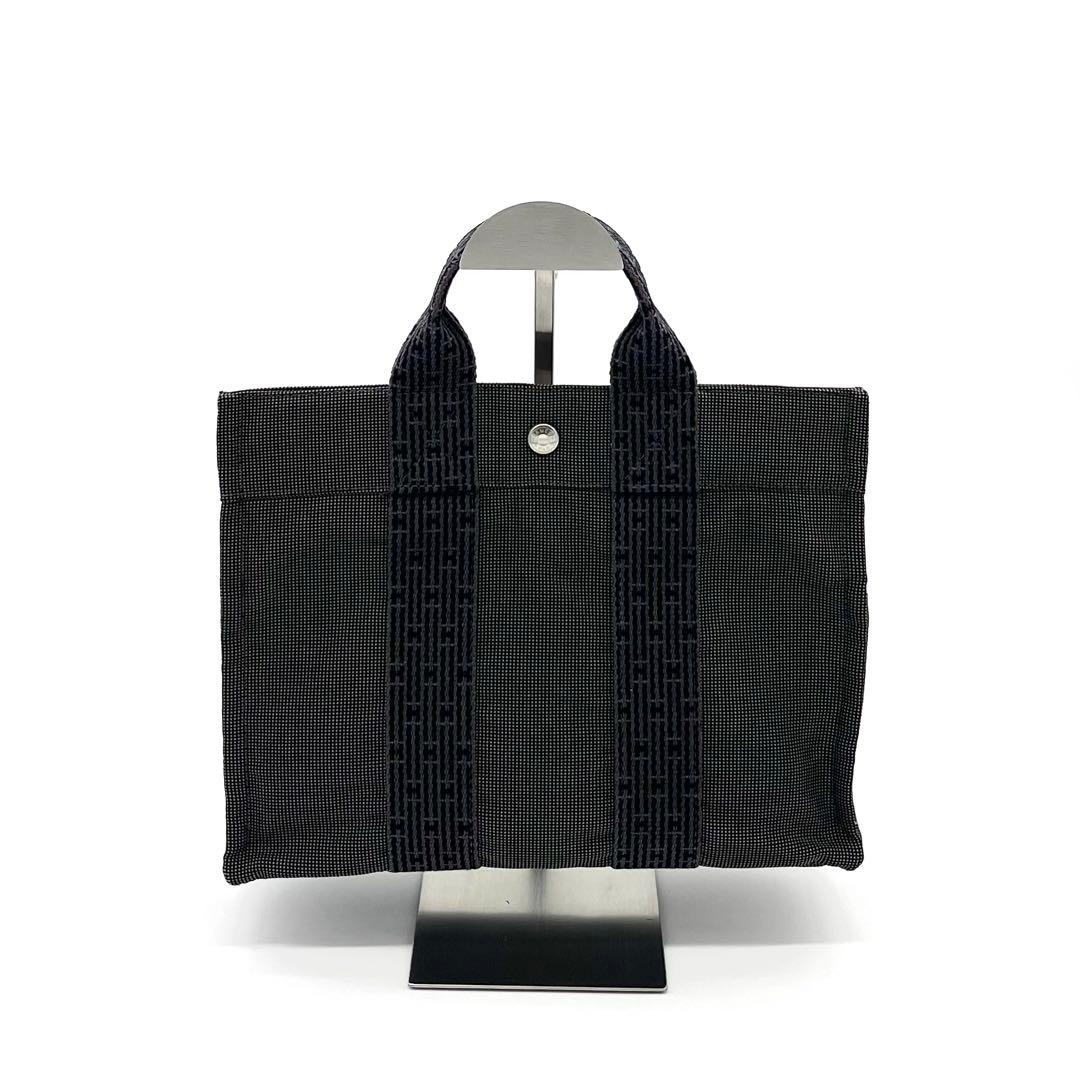 HERMES エルメス エールラインPM トートバッグ グレー カデナ 鍵1本付