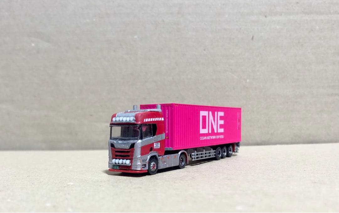 レ*オ様 スカニアコンテナ運搬セミトレーラー朗堂製コンテナ　トラックトレーラーコ