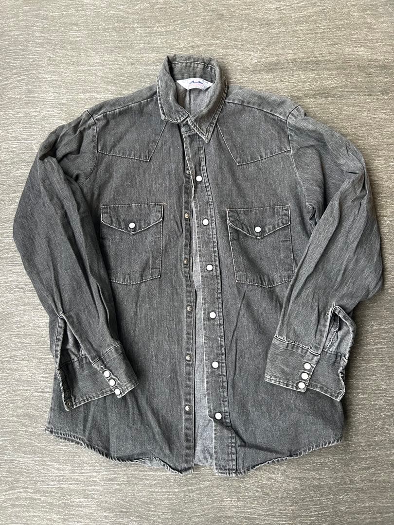 80sDAKOTAbyファイブブラザー　デニムウエスタン　USA 製 70-80's USA製 ダコタ ファイブブラザー デニムシャツ ウエスタン
