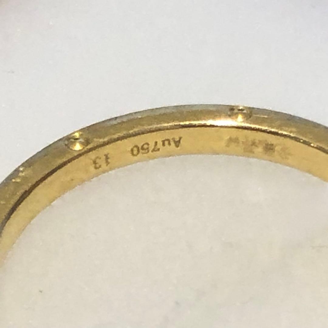 K18軽めドッドゴールドリング 11号 34H2601 - メルカリ